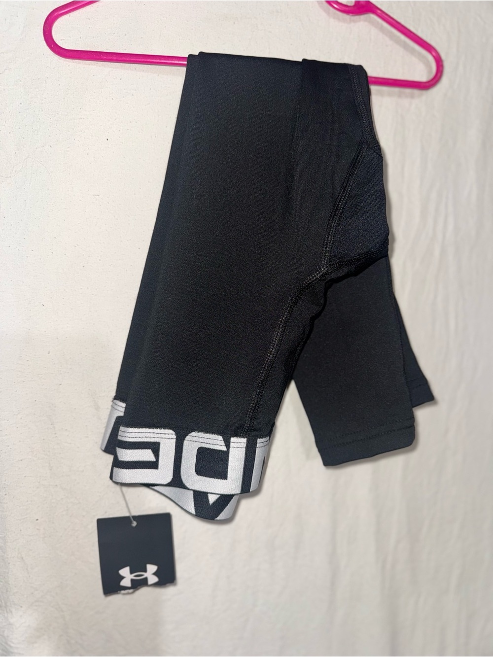 Under Armour Black Kids' Logo Hem Athletic Leggings